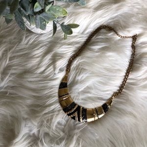 Chunky Necklace - Gold and Black